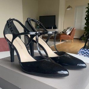 Franco Sarto Black Patent Leather Heel in Size 8.5